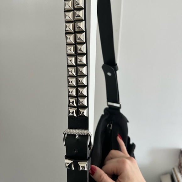 PRADA Tessuto Nylon Vela Studded Shoulder Bag - RARE 🖤⛓️ 100% authentic - Picture 4 of 12